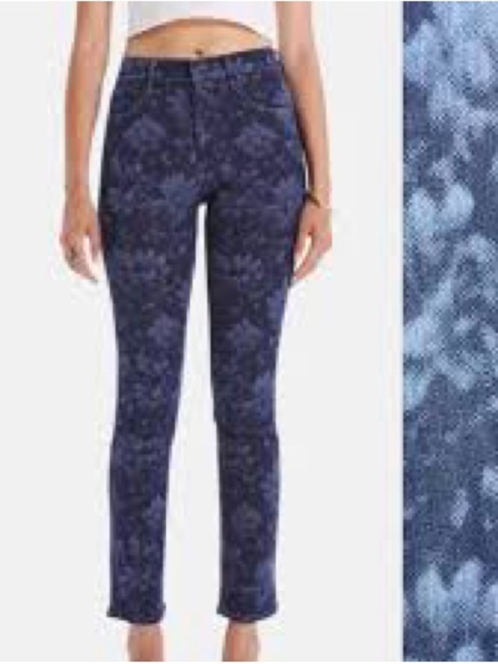 Juicy Couture Black and Blue Baroque Print Jeans 822